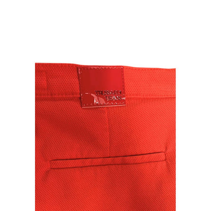Jeans by Trussardi Jeans for women in stretch cotton orange features an sophisticated and with a precise long, creating a sophisticated and sophisticated silhouette.