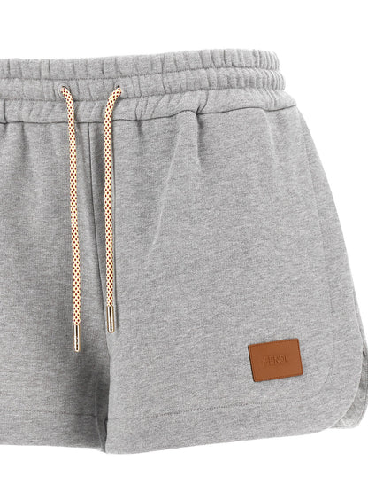 Fendi Gray Cotton Bermuda Shorts