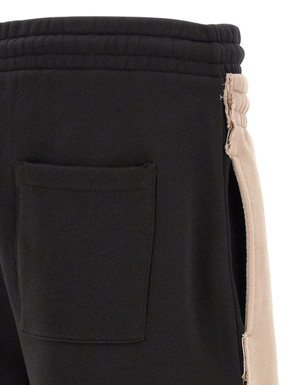 Off-White Men's Cotton Bermuda Shorts - Black Multicolor Pink White Signature