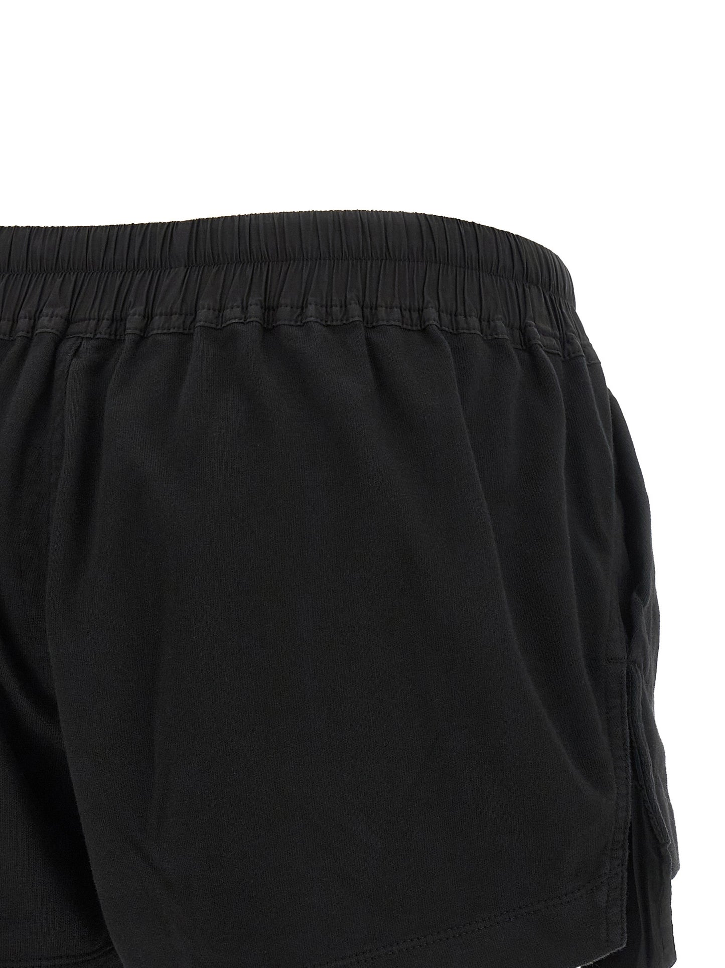 Bermuda Shorts by DRKSHDW for women in organic cotton black presents a contemporary silhouette, showcasing a contemporary with a refined long short and elegant .
