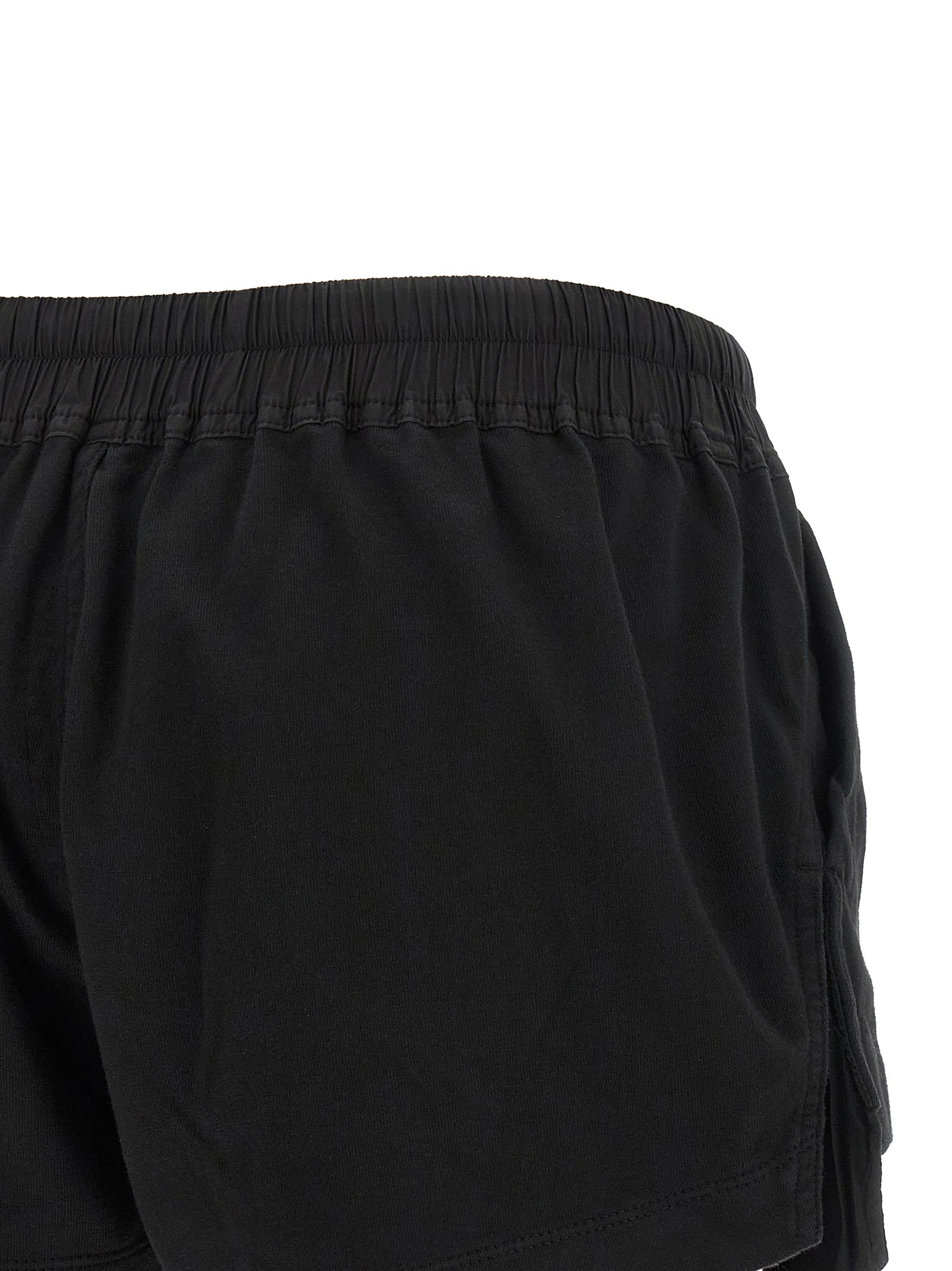 Bermuda Shorts by DRKSHDW for women in organic cotton black presents a contemporary silhouette, showcasing a contemporary with a refined long short and elegant .