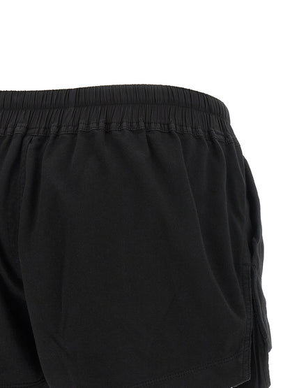 Bermuda Shorts by DRKSHDW for women in organic cotton black presents a contemporary silhouette, showcasing a contemporary with a refined long short and elegant .
