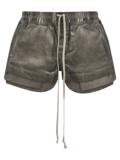 DRKSHDW Women's Relaxed Fit Cotton Bermuda Shorts - Gray Signature