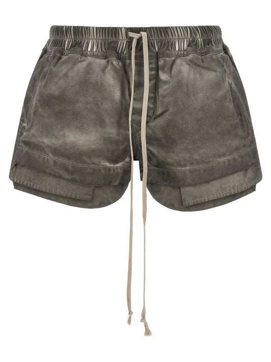 DRKSHDW Women's Relaxed Fit Cotton Bermuda Shorts - Gray Signature