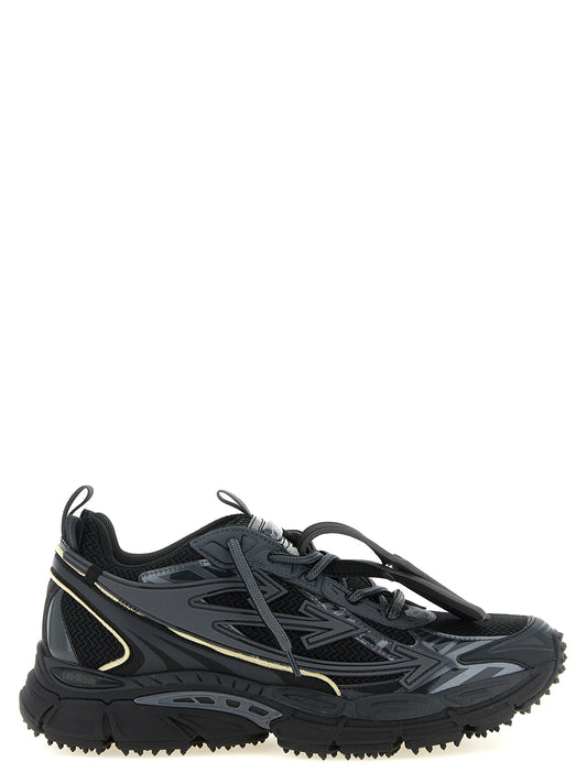 Athletic Sneakers by Off-White for men in polyamide polyethylene & polyurethane black, gold, white & signature presents a sleek silhouette, perfectly capturing the athletic style essence of Men's Athletic Polyamide Polyethylene & Polyurethane Sneakers with its sleek design and premium finish.