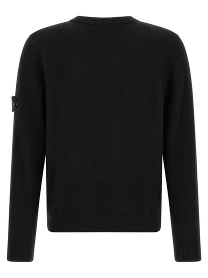 Stone Island Black Virgin Wool Cardigan