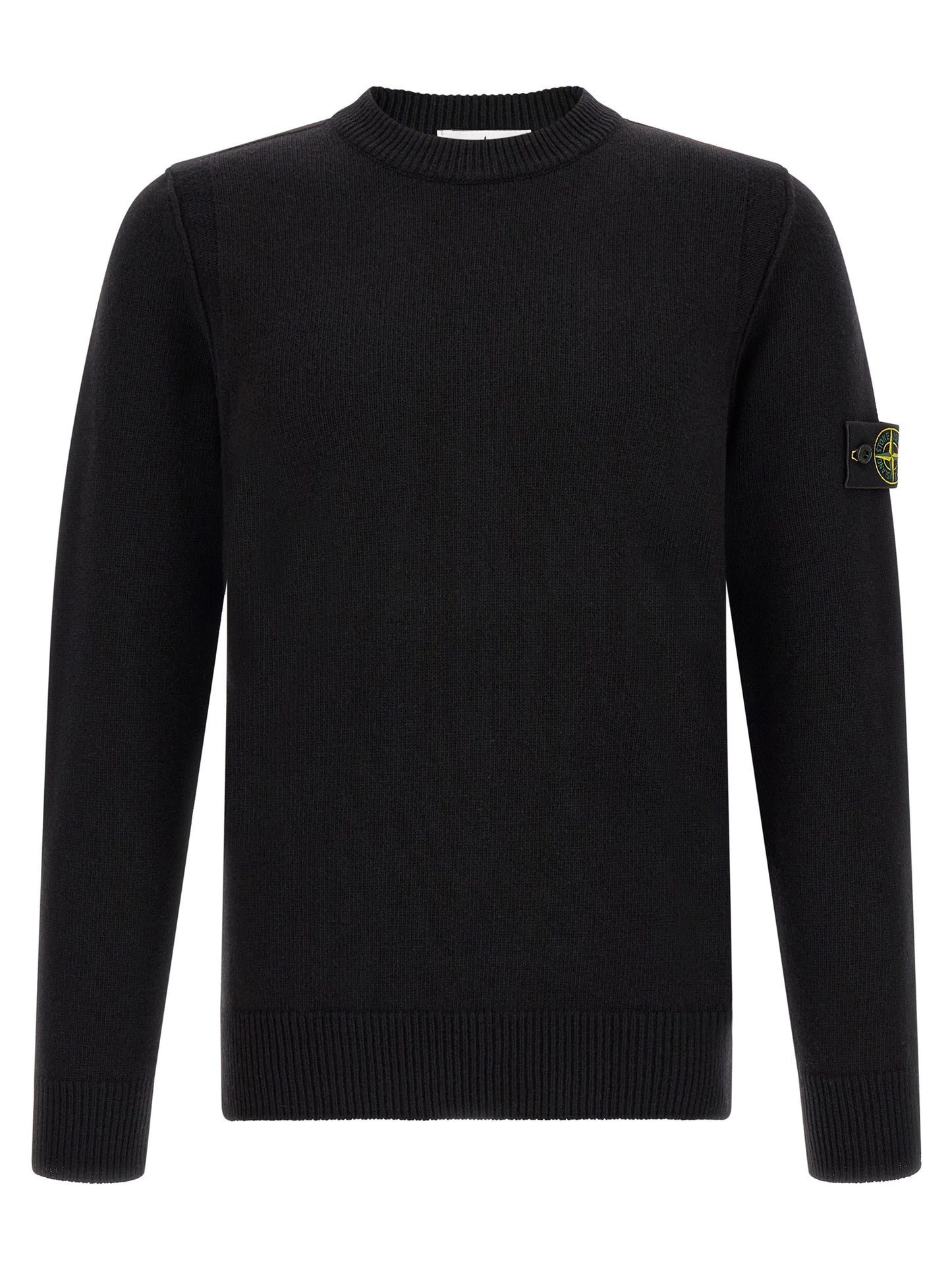 Stone Island Black Virgin Wool Cardigan