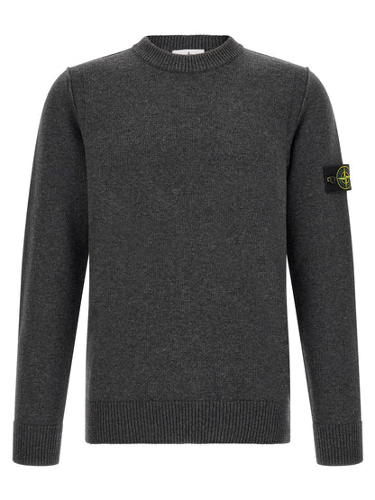 Stone Island Gray Virgin Wool Cardigan