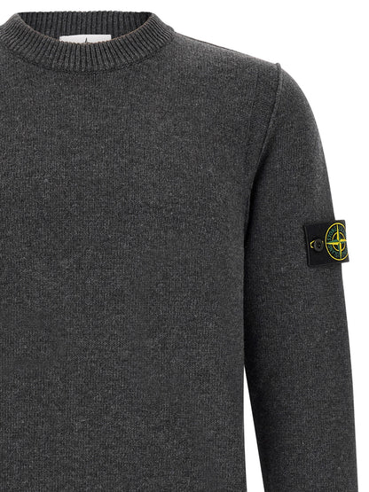 Stone Island Gray Virgin Wool Cardigan