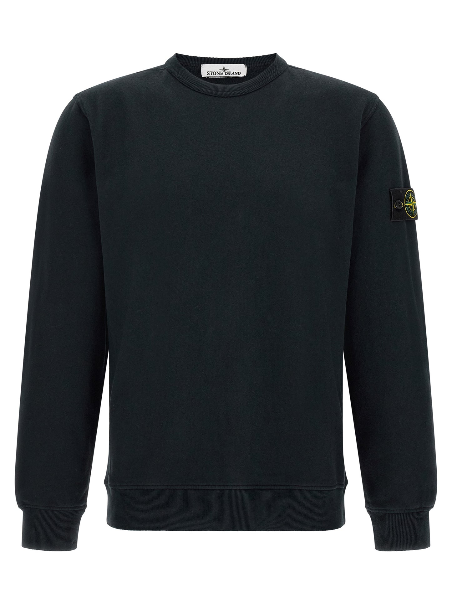 Stone Island Blue Cotton Sweatshirt