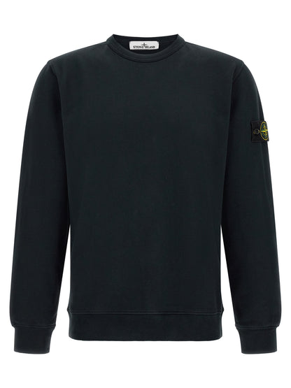 Stone Island Blue Cotton Sweatshirt
