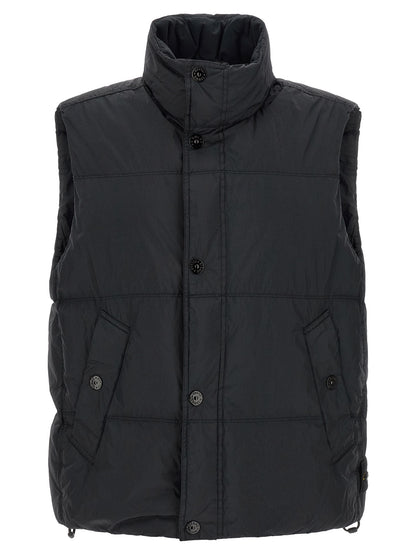 Stone Island Blue Polyamide Sleeveless Jacket