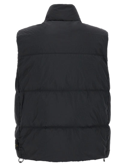 Stone Island Blue Polyamide Sleeveless Jacket