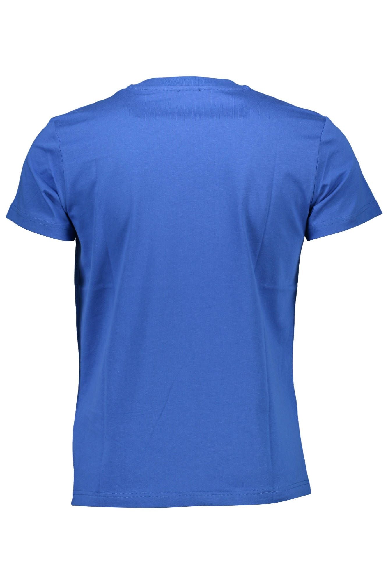 Activewear T-Shirt by Diesel for men in cotton blue presents a kinetic silhouette, showcasing the kinetic and alongside functional breathable-design for a premium, athletic look.