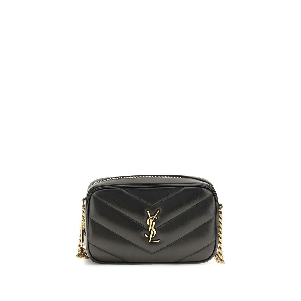 Saint Laurent Black Lamb Ovis Aries Aries Shoulder Bag