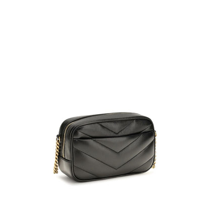 Saint Laurent Black Lamb Ovis Aries Aries Shoulder Bag