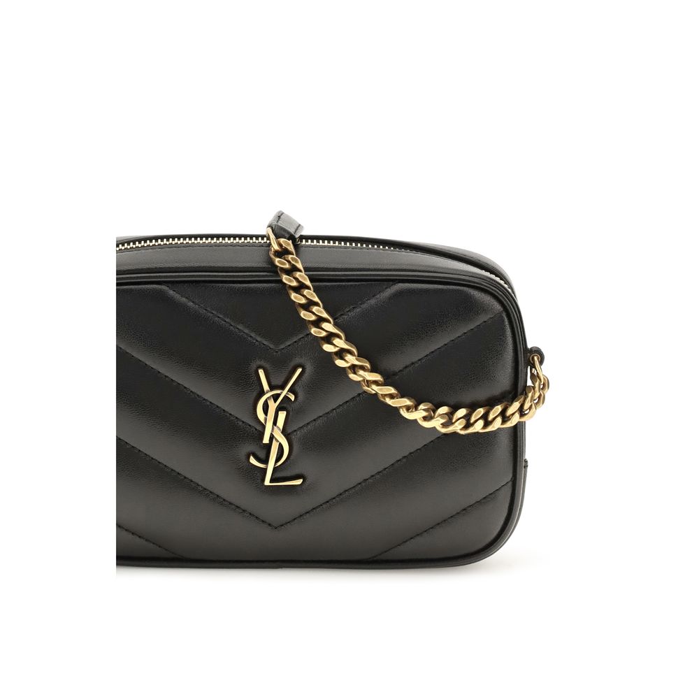 Saint Laurent Black Lamb Ovis Aries Aries Shoulder Bag