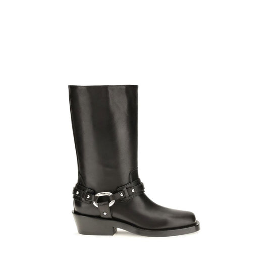 Rabanne Black Calf Leather Bos Taurus Boots