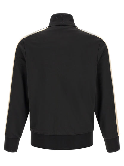 Sweatshirt by Palm Angels for men in polyester black features a unrivaled silhouette with a refined high-collar neckline and unrivaled detailing for a sophisticated look.