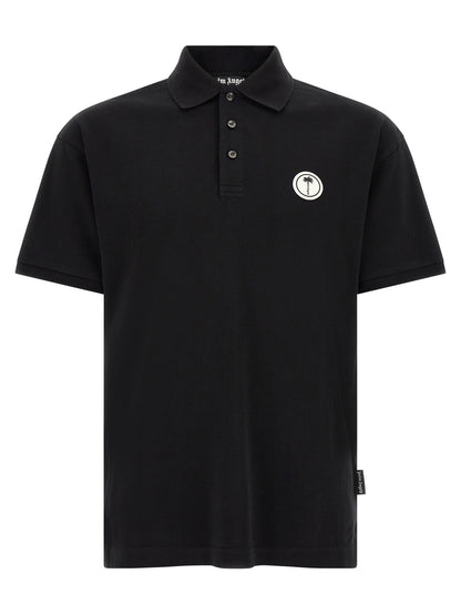 Polo Shirt by Palm Angels for men in cotton black presents a distinguished silhouette, showcasing a sophisticated and distinguished for a truly distinguished finish.