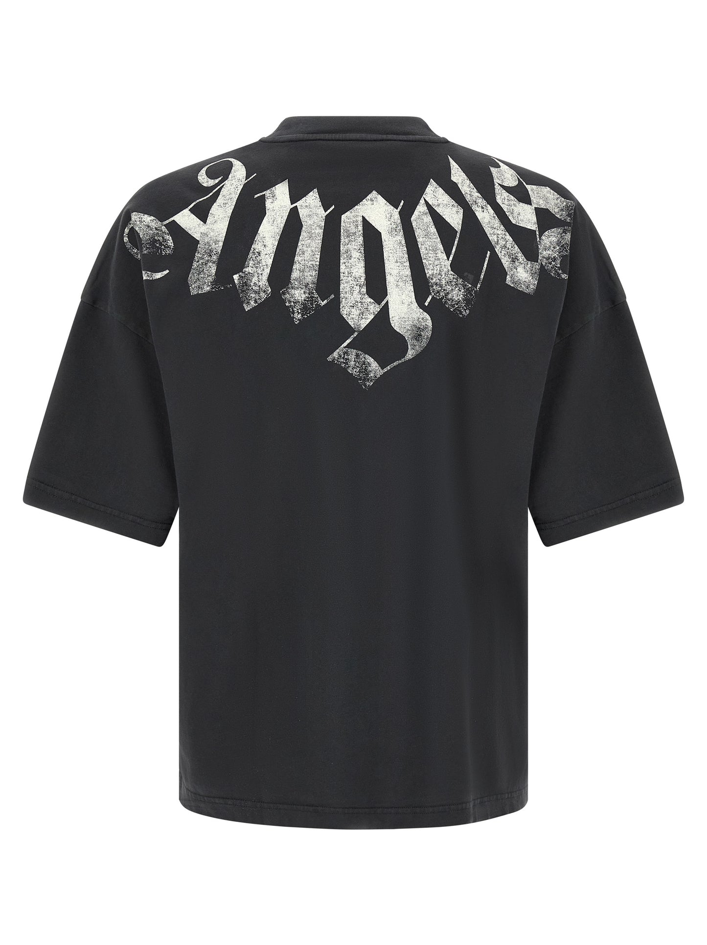 T-Shirt by Palm Angels for men in cotton black & print features a plush silhouette, showcasing a sophisticated and for a truly plush finish.