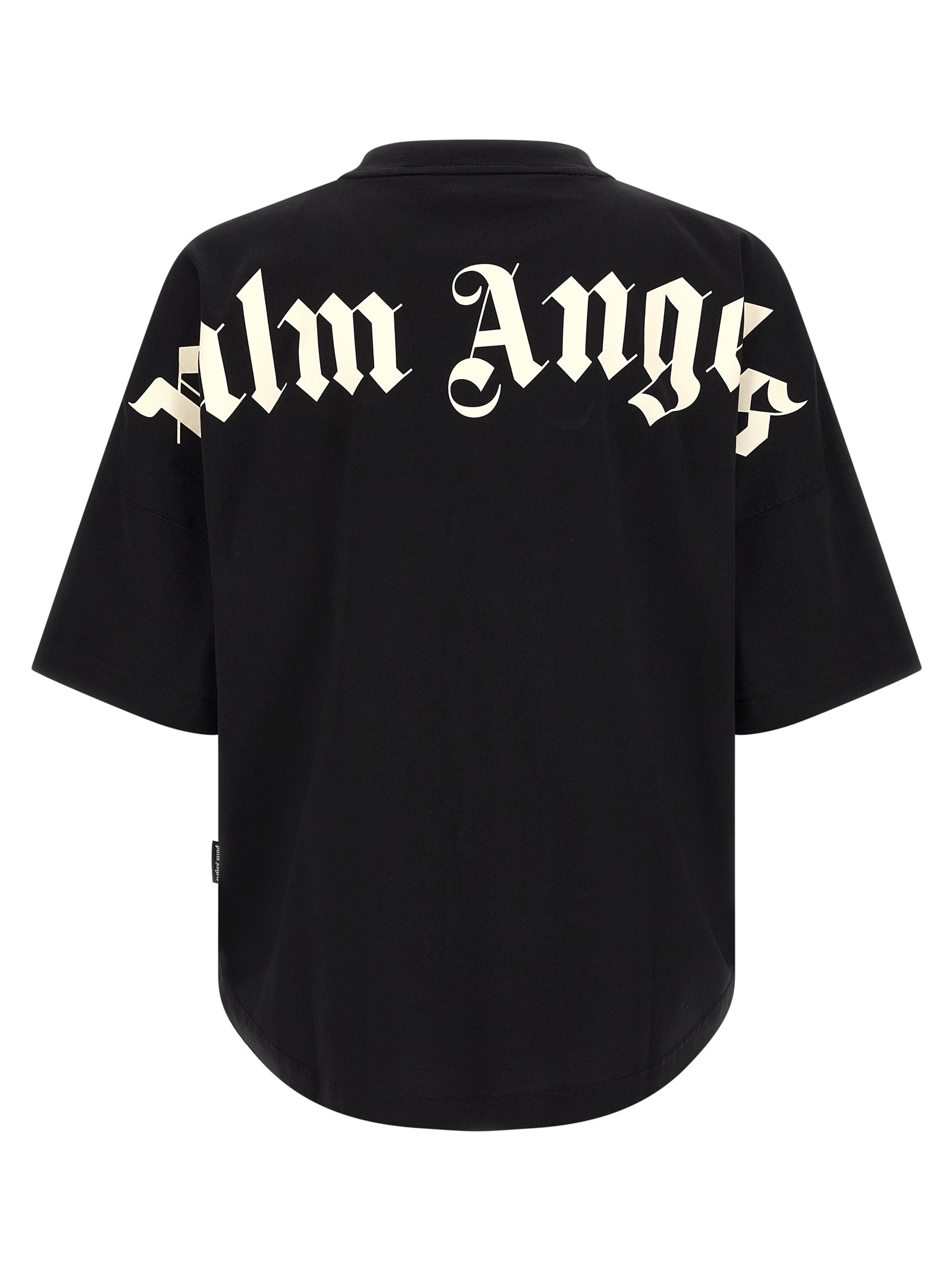 T-Shirt by Palm Angels for men in cotton black & white features an on trend silhouette, perfectly showcasing a on trend and for an elevated aesthetic.