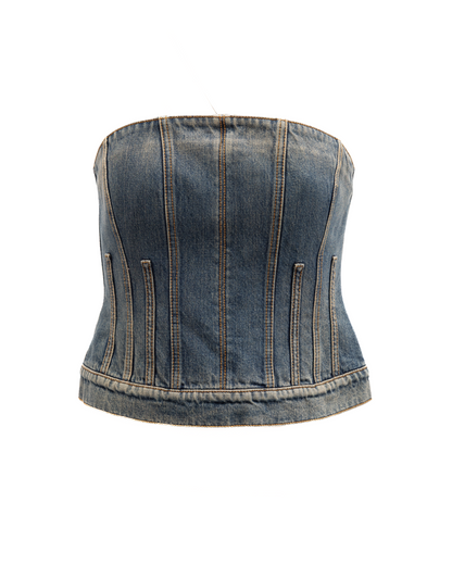 Shirt by Alexander McQueen for women in denim cotton blue features an polished silhouette, showcasing a sophisticated and detail for a truly polished finish.