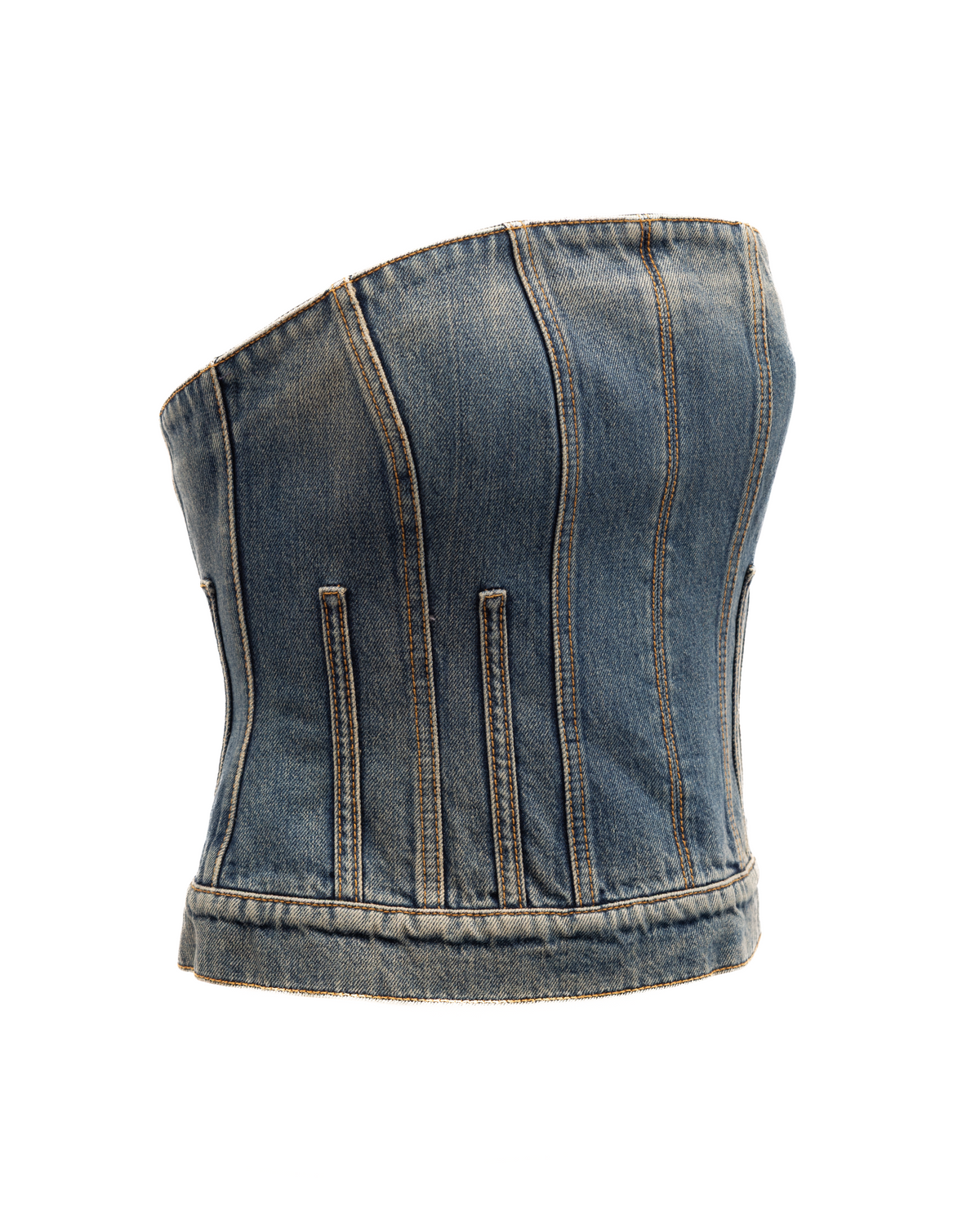 Shirt by Alexander McQueen for women in denim cotton blue, featuring a nuanced and nuanced for a sophisticated finish.