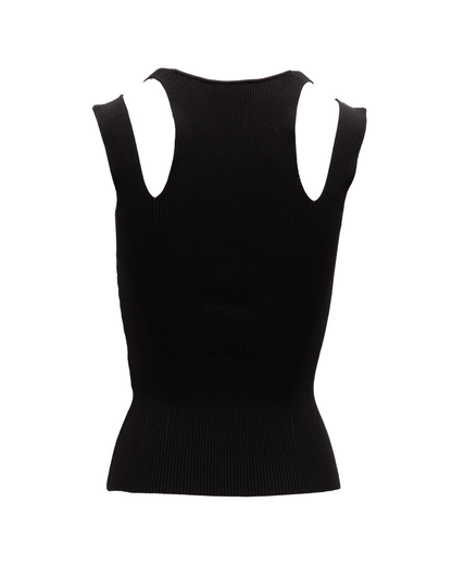 Activewear T-Shirt by Alexander McQueen for women in polyester & viscose black features an athletic silhouette with sleeves and a neckline, enhanced by high-performance .