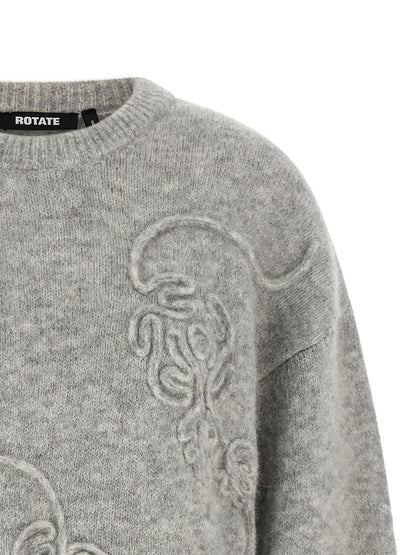 ROTATE BIRGER CHRISTENSEN Gray Wool Cardigan