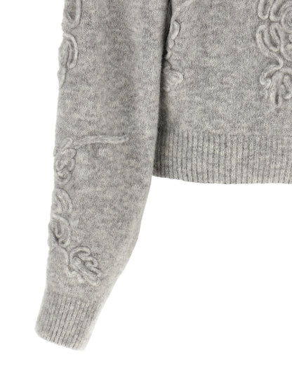 ROTATE BIRGER CHRISTENSEN Gray Wool Cardigan