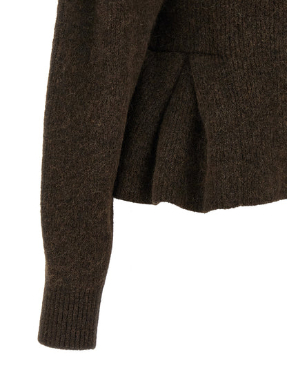 ROTATE BIRGER CHRISTENSEN Brown Wool Cardigan