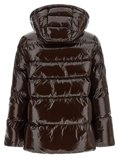 PINKO Brown Polyamide Full-Length Jacket