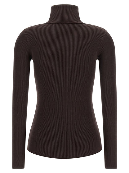 Elisabetta Franchi Brown Lycra Cardigan