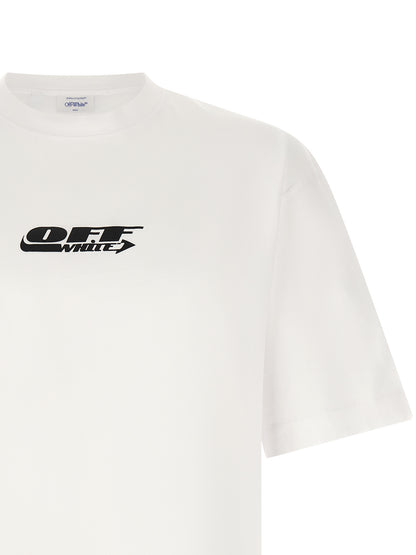 Activewear T-Shirt by Off-White for men in cotton white, patterned & print features a dynamic silhouette with and crew neckline enhanced by functional .