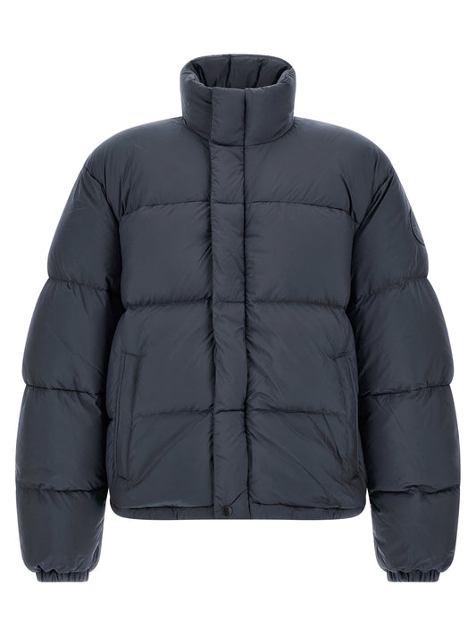 Puffer Jacket by Canada Goose for men in polyamide gray features an contemporary silhouette, showcasing a sophisticated high-neck neckline and contemporary thermal & insulated for a truly refined look.
