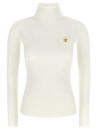 Elisabetta Franchi White Lycra Cardigan