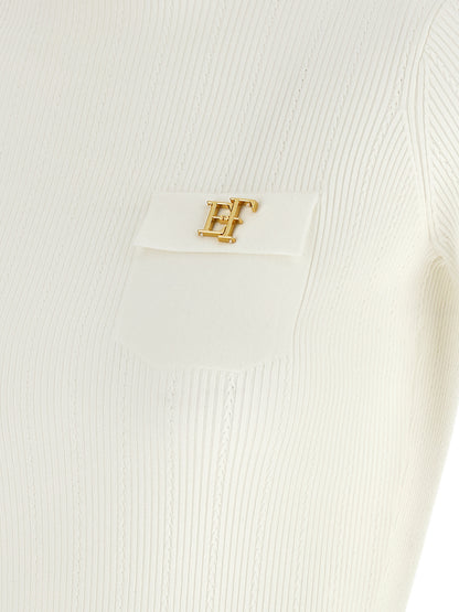 Elisabetta Franchi White Lycra Cardigan