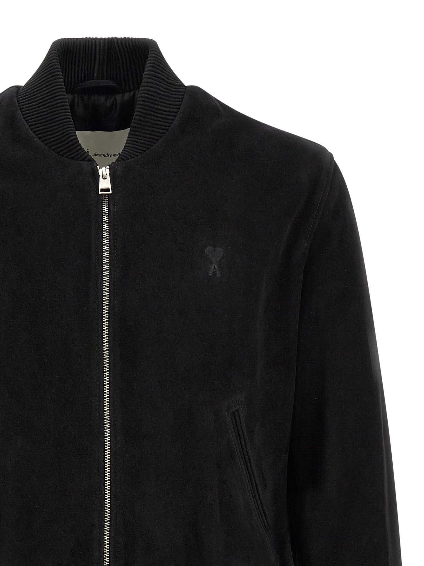 Ami Paris Black Goatskin Bomber