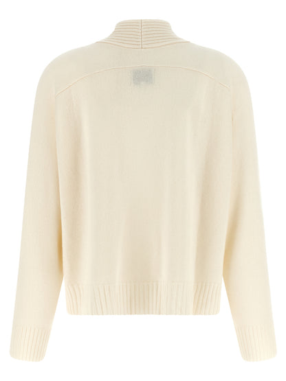 Loulou De Saison White Cashmere Cardigan