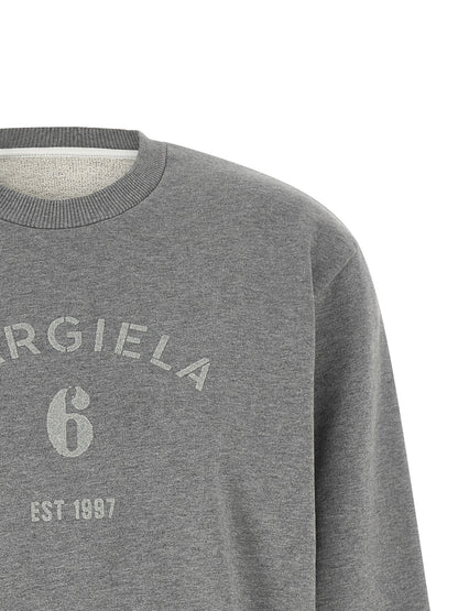 MM6 Maison Margiela Gray Cotton Sweatshirt
