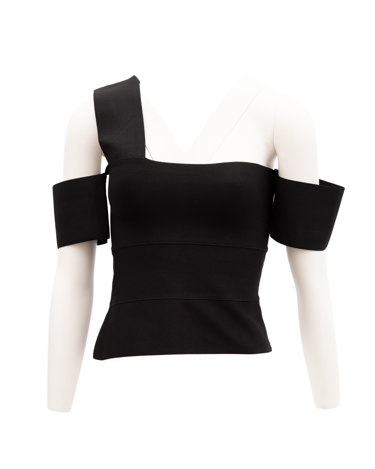 T-Shirt by Alexander McQueen for women in stretch polyamide viscose black features an on trend silhouette, perfectly showcasing a on trend and for an elevated aesthetic.