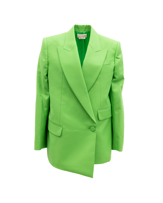 Alexander McQueen Women's Mohair Wool Blazer - Green