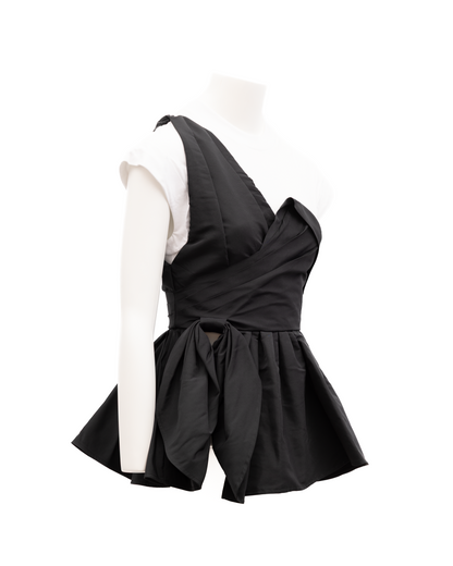 Alexander McQueen Women's Polyester Activewear T-Shirt - Black White