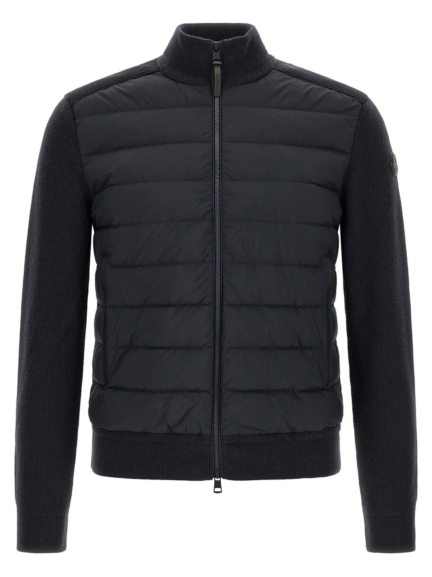 Moncler Blue Leather Cardigan