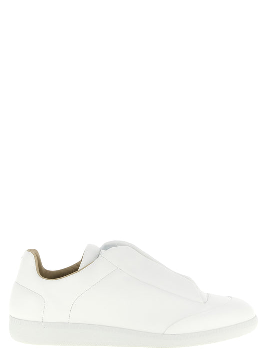 Sneakers by Maison Margiela for men in calfskin leather white & signature features an versatile design from the Men's Low Top Calfskin Leather Sneakers collection, highlighting a versatile low-top style for a premium, high-fashion look.