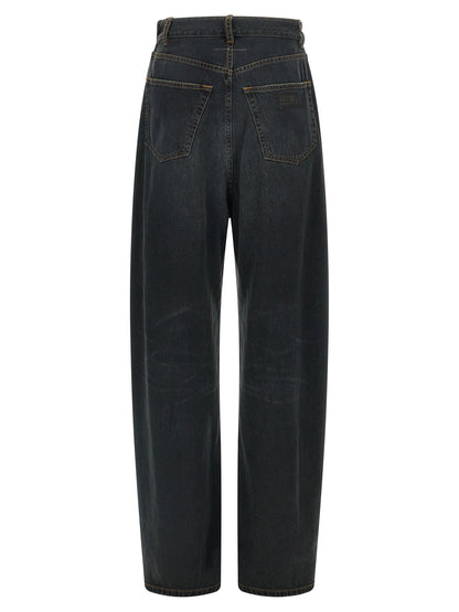 MM6 Maison Margiela Blue Cotton Flared Jeans