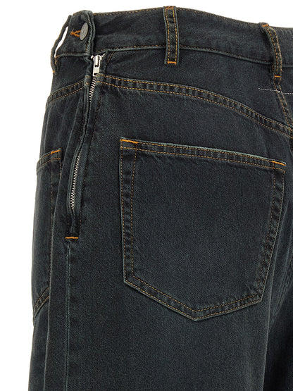 MM6 Maison Margiela Blue Cotton Flared Jeans