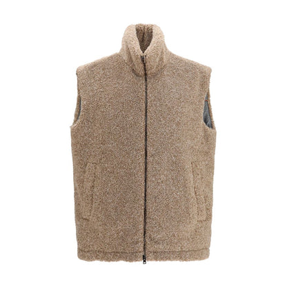 Herno Beige Polyester Sleeveless Jacket