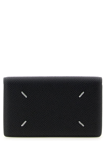 Cardholder Card Case by Maison Margiela for men in calfskin leather black features a polished Calfskin Leather Cardholder Card Case design with polished card-organization.